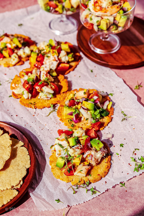 Tostadas (Glutenvrij) met Garnalen Ceviche #cincodemayo