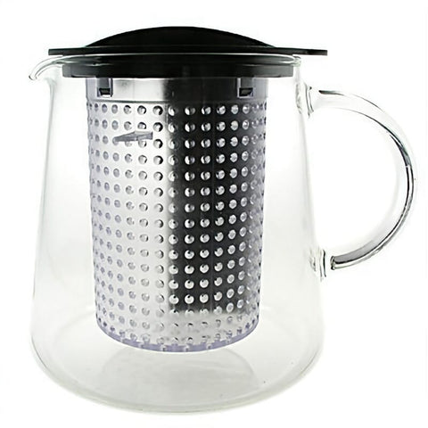 Theepot zwart tea control 0,8 liter (Finum)