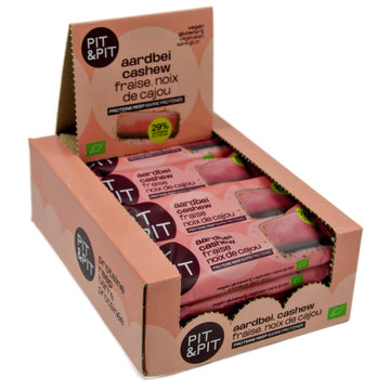 Eiwitreep aardbei-cashew bio