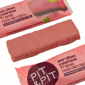 Eiwitreep aardbei-cashew bio