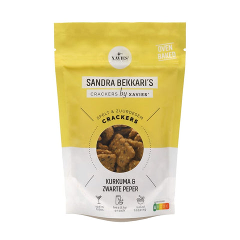 Sandra Bekkari Crackers kurkuma - zwarte peper